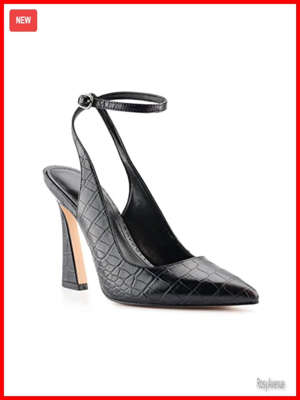 Womens Pointed Toe Ankle Strap Slingback Pumps High Heel Party Wedding Shoes